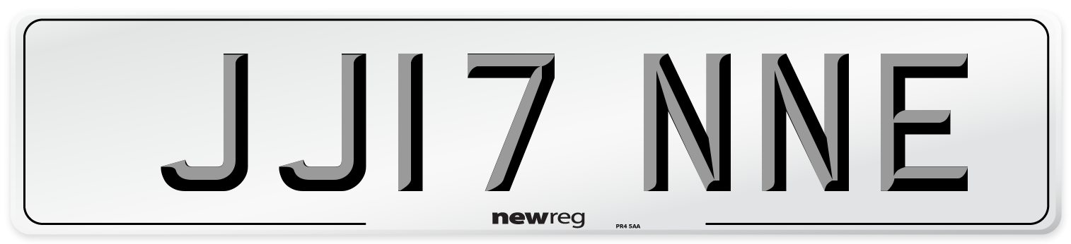 JJ17 NNE Number Plate from New Reg